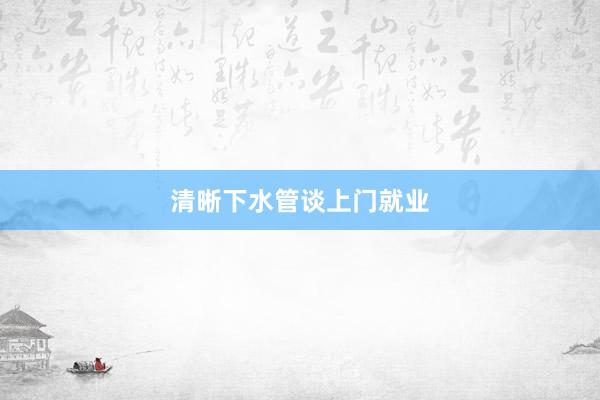 清晰下水管谈上门就业