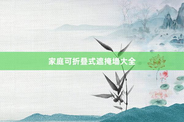 家庭可折叠式遮掩墙大全